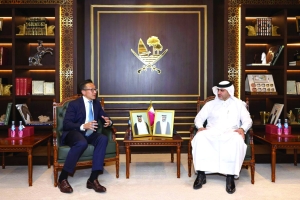 QCB Governor meets Alibaba chairman