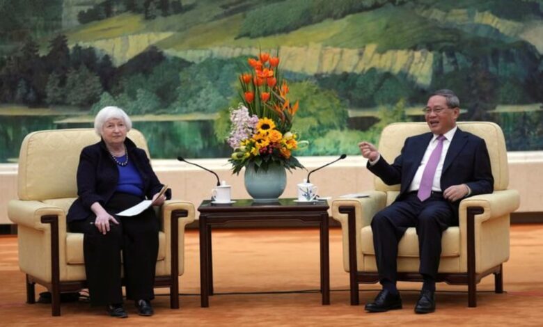 US, China need 'tough' conversations, Yellen tells Chinese Premier Li