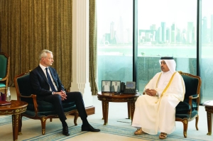 Al-Kuwari meets France's Minister of Economy, Finance