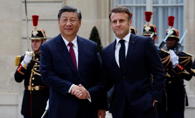 France’s Macron welcomes China’s Xi at Elysee Palace