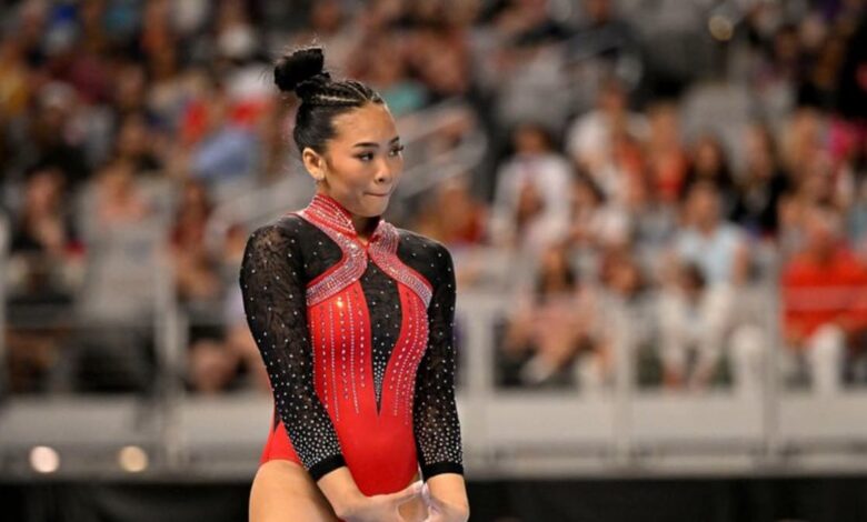 Lee's performance at US Championships lifted by Biles pep talk