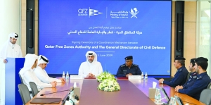 QFZ, General Directorate of Civil Defence sign co-ordination mechanism for convenient, fast investor safety services