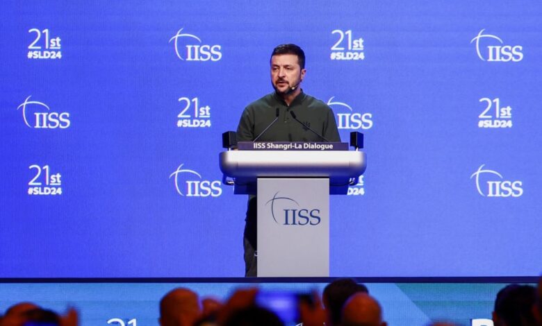 Watch live: Ukraine's Zelenskyy holds press conference at Shangri-La Dialogue in Singapore