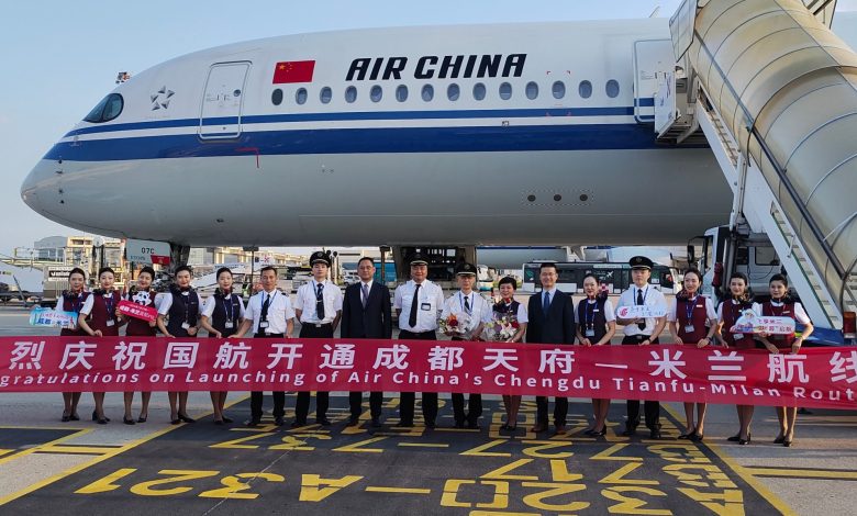 Air China Opens New Flight Route to Europe, Linking Chengdu Tianfu Airport with Milan Malpensa Airport of Italy