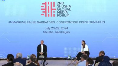 President of the Republic of Azerbaijan Ilham Aliyev attends the opening ceremony of the 2nd Shusha Global Media Forum July 20, 2024, NSN Asia