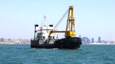 Crane vessel of Azerbaijan Caspian Shipping Company overhauled