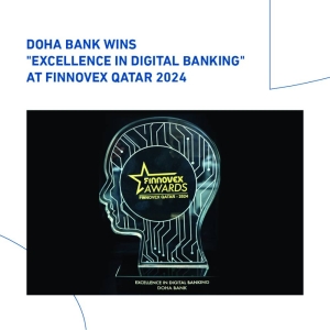 Doha Bank receives ‘Excellence in Digital Banking’ award at Finnovex Qatar 2024