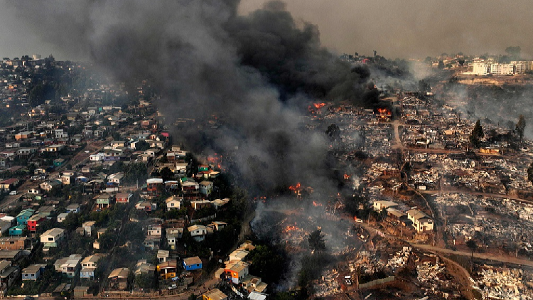 Forest fires rage on in central Chile, killing at least 112 people