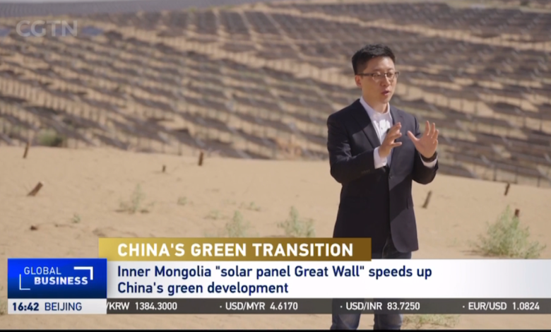 Inner Mongolia "solar panel Great Wall" accelerates China's greening