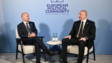 President of Azerbaijan Ilham Aliyev meets with Chancellor of Germany Olaf Scholz in Oxford