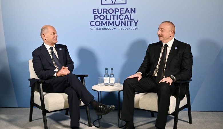 President of Azerbaijan Ilham Aliyev meets with Chancellor of Germany Olaf Scholz in Oxford