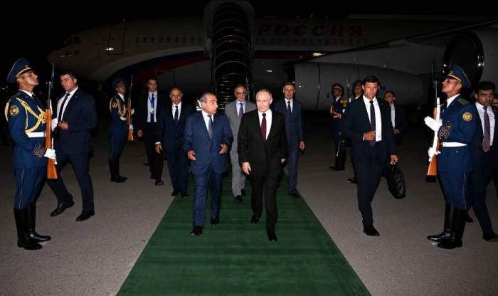 Putin arrives in Azerbaijan for state visit