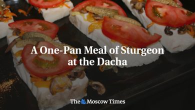 A One-Pan Meal of Sturgeon at the Dacha