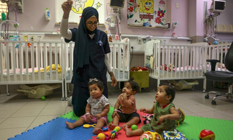 Gaza mother’s heartbreak as she fights to reunite with her triplets