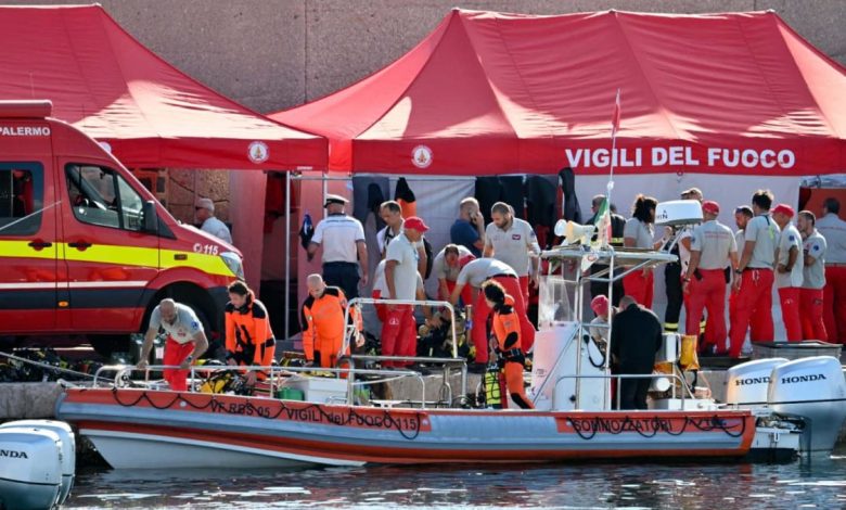 Hope fading as search for Sicily yacht missing enters third day