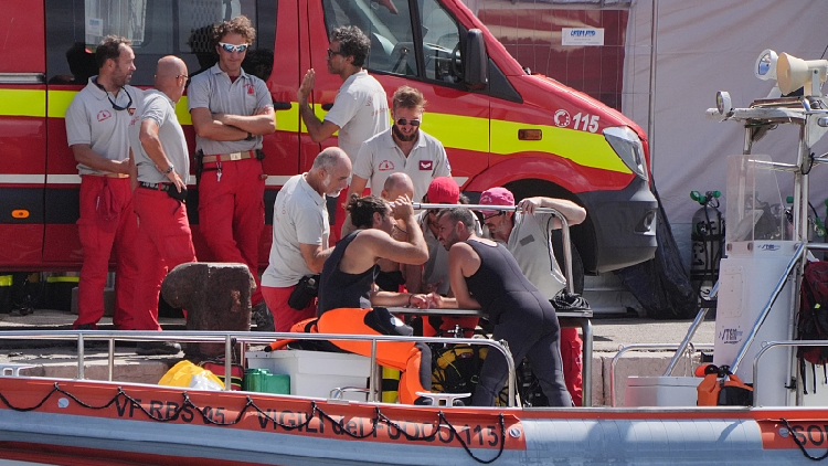 Live: Search and rescue efforts after yacht sinks off Sicily