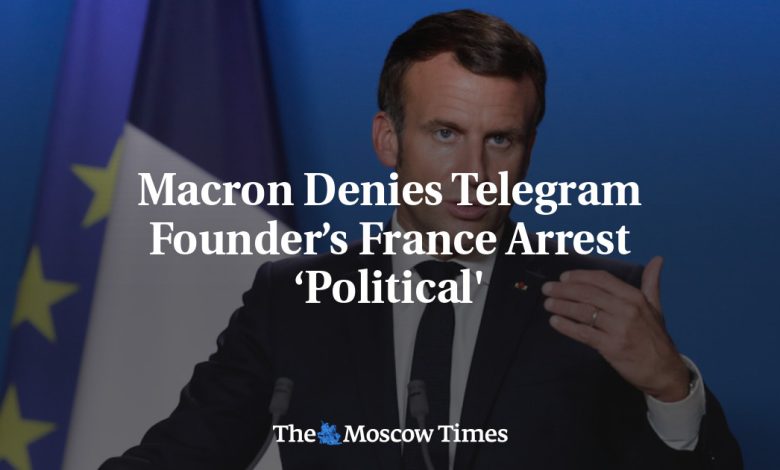 Macron Denies Telegram Founder’s France Arrest ‘Political'