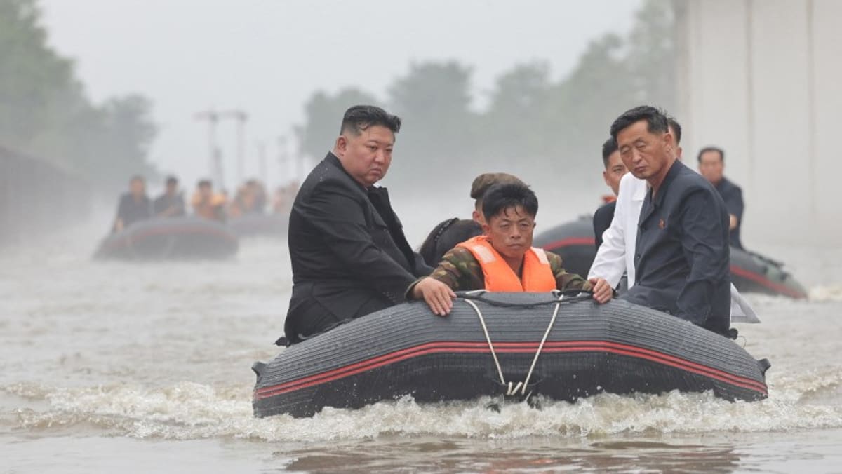 North Korean leader revisits flooded area, offers plan to bring people to capital, KCNA says
