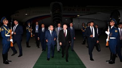 President of Russia Vladimir Putin arrives in Azerbaijan for state visit