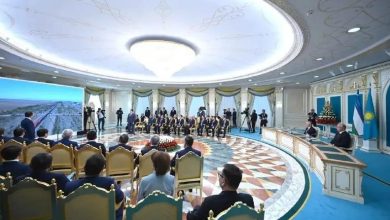 Presidents of Kazakhstan and Uzbekistan attend ceremony of arrival of container train from Xi'an to Tashkent