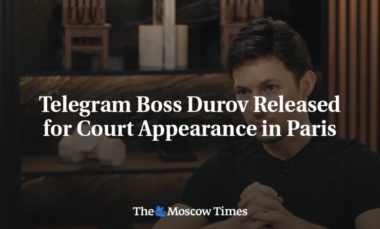 Telegram Boss Durov Released for Court Appearance in Paris