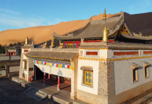 Badain Jaran Temple basks in morning glory