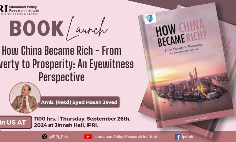 How China Became Rich, From Poverty To Prosperity, Book Launch By Ipri Nsn Asia