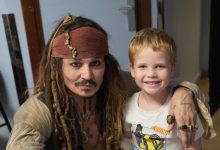 Johnny Depp reprises Captain Jack Sparrow character while visiting patients at Spanish hospital