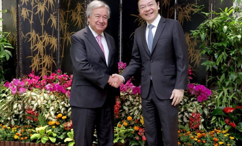 Singapore Prime Minister Lawrence, Wong meeting WITH António Guterres, Secretary-General of the United Nations (UNSG) during his first Official Visit to Singapore from 31 August to 2 September 2024