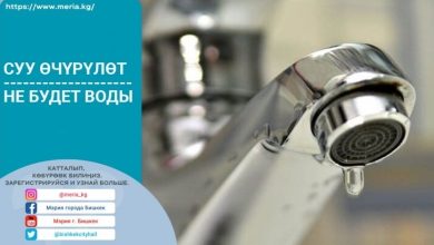 8 октября в некоторых районах Бишкека отключат воду