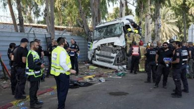 Dozens injured as truck rams bus stop near Tel Aviv in suspected terror attack