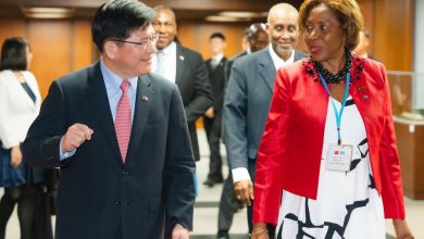 Foreign Minister Lin hosts welcome luncheon for Saint Lucia delegation led by Senate President Reynolds and House of Assembly Speaker Francis