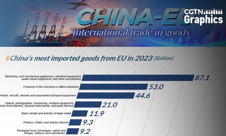 Graphics: 10 most traded goods between China and EU