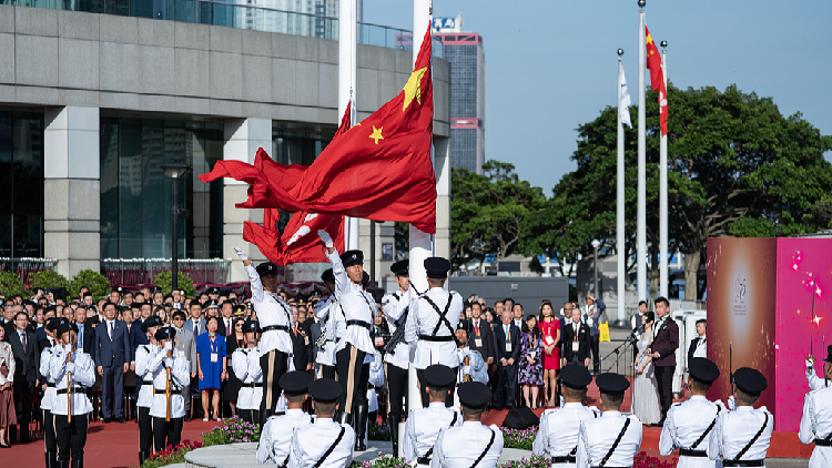 HKSAR raises flags, holds reception to celebrate National Day