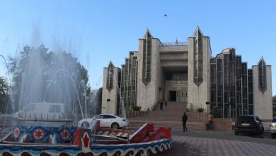 Landscaping works around Bishkek's Wedding Palace finish