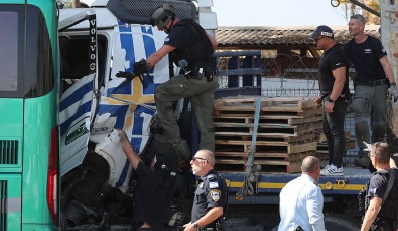 Truck rams into Tel Aviv bus stop, wounding dozens in suspected terror attack