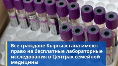 Граждане Кыргызстана имеют право на бесплатные лабораторные исследования