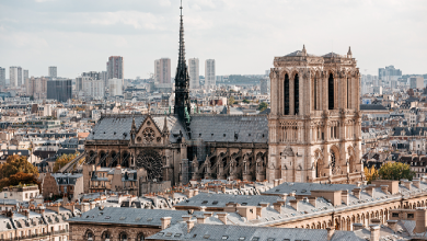 Live: View of Notre Dame in Paris