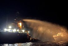 Drone strike sets Gaza-bound aid ship ablaze in int'l waters