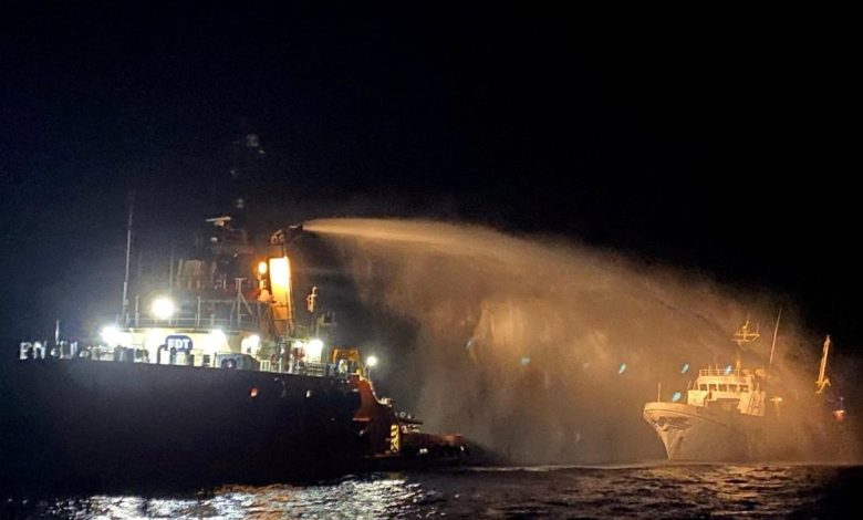 Drone strike sets Gaza-bound aid ship ablaze in int'l waters