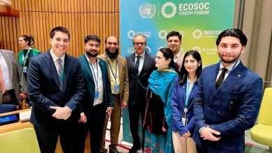 Pakistan youth delegation participating in UN ECOSOC Youth Forum 2026 at United Nations Headquarters