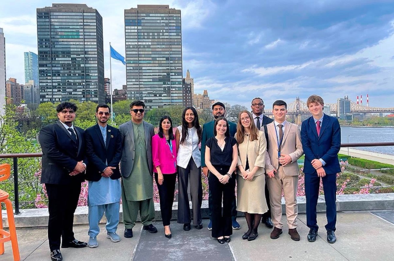 Pakistan youth delegation participating in UN ECOSOC Youth Forum 2026 at United Nations Headquarters