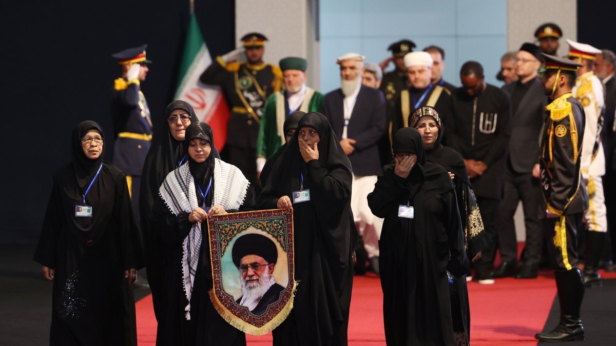 Iran stages massive Khamenei funeral to project post-war unity