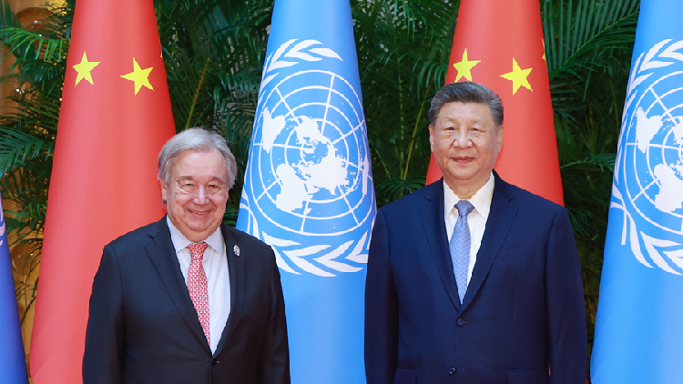 President Xi voices firm support for UN in meeting with Guterres