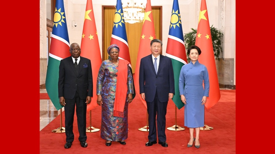 习近平同纳米比亚总统恩代特瓦会谈