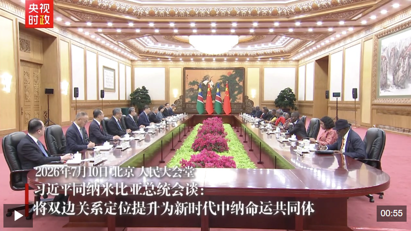 独家视频丨习近平同纳米比亚总统会谈：将双边关系定位提升为新时代中纳命运共同体