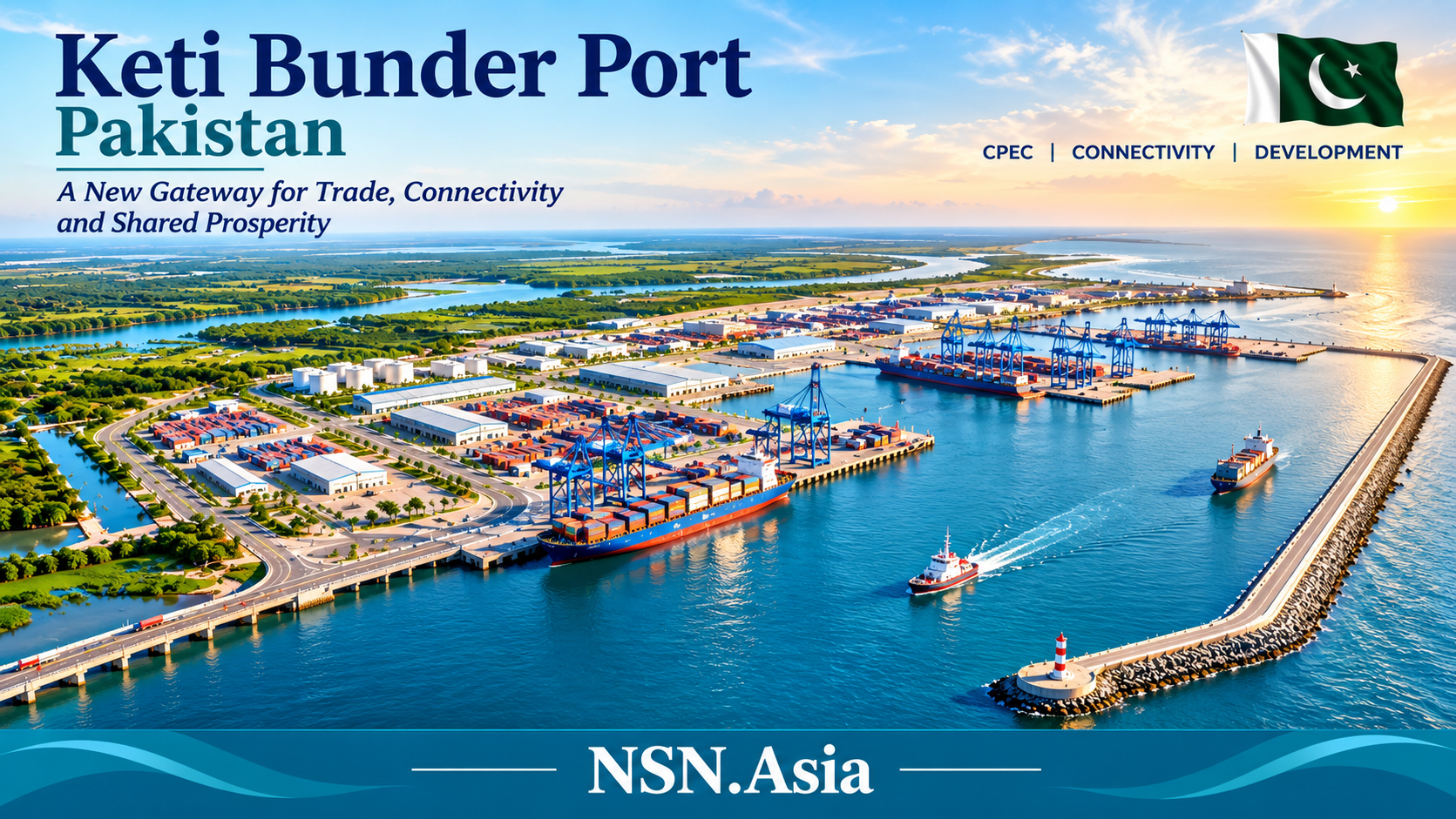 Chinese company CHEC Presents Conceptual Master Plan Worth $522 Million for Keti Bunder Port, Pakistan NSN Asai 2026