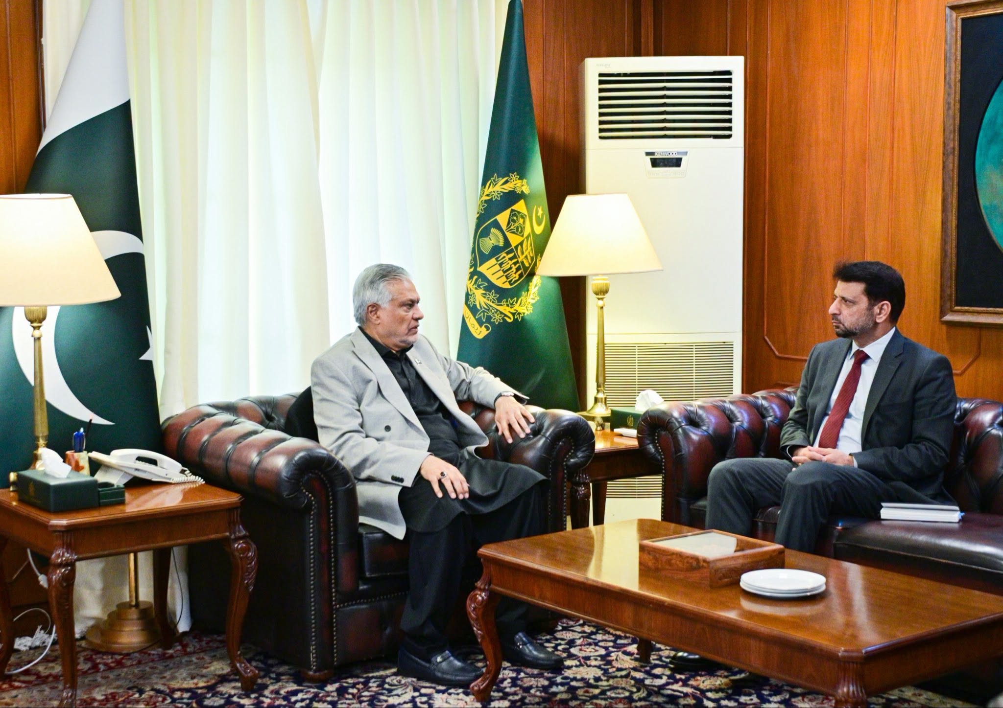 Ambassador designate Ali Asad Gilani calls on DPM Ishaq Dar as Pakistan and China mark 75 years of ties and shift focus to CPEC 2.0