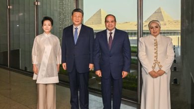 Chinese President #XiJinping and his wife, Peng Liyuan, visiting the Grand Egyptian Museum accompanied by Egyptian President Abdel Fattah El Sisi and his wife NSN Asia 2026