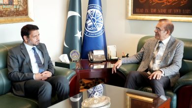 Rector, Dr Muhammad Zahid Latif, meeting with Dr Ali Asad Gilani, Ambassador designate to China, at NUST, NSN Asia 2026